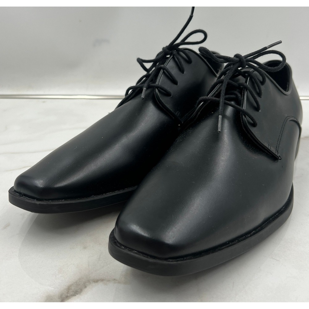 Joseph Abboud Shoes Men's 12M Black Square Toe Lace Up Dress Oxford Shoes